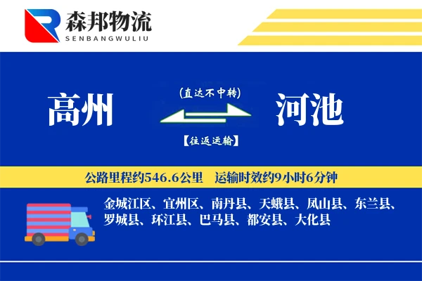 高州到河池物流公司