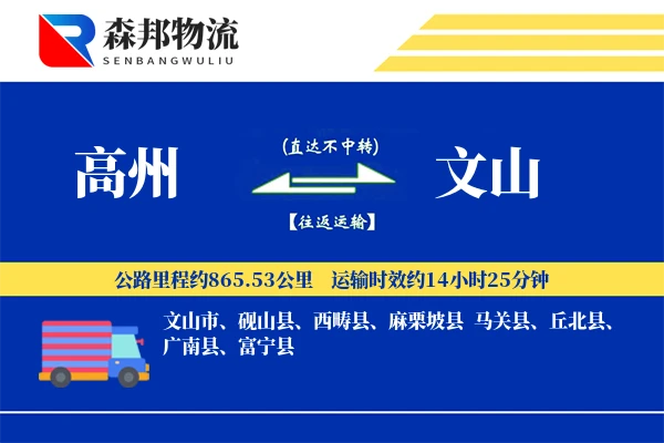 高州到文山物流公司