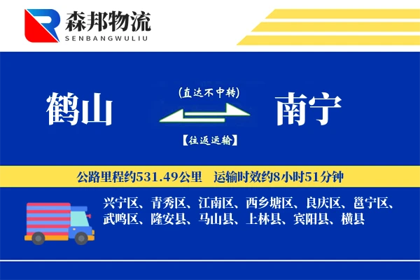 鹤山到南宁物流公司