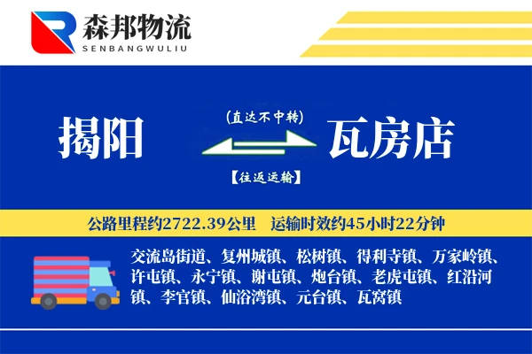 揭阳到瓦房店物流公司