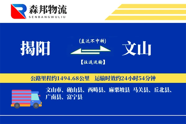揭阳到文山物流公司