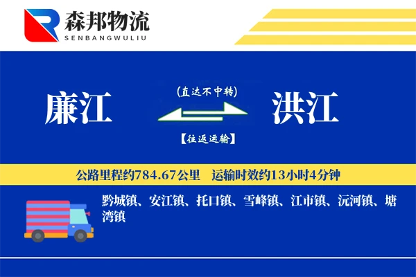 廉江到洪江物流公司