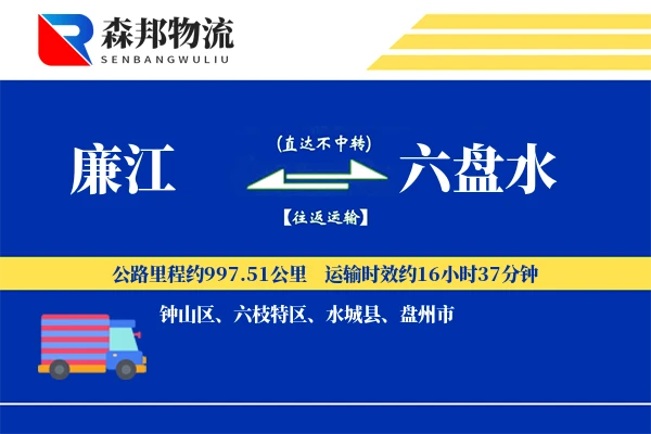 廉江到六盘水物流公司