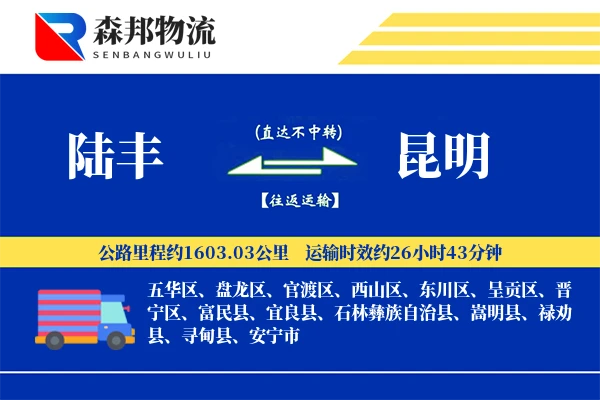 陆丰到昆明物流公司