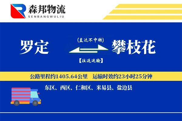 罗定到攀枝花物流公司