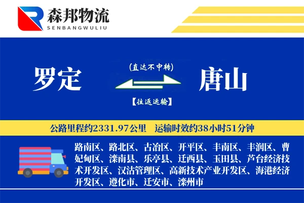 罗定到唐山物流公司