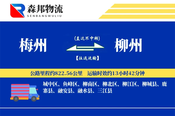 梅州到柳州物流公司