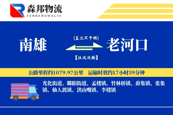 南雄到老河口物流公司