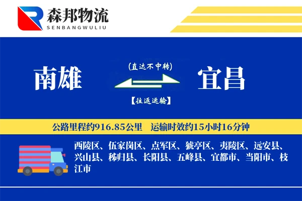 南雄到宜昌物流公司