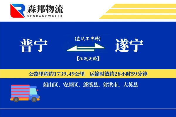 普宁到遂宁物流公司