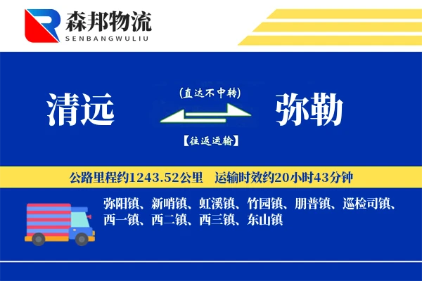 清远到弥勒物流公司