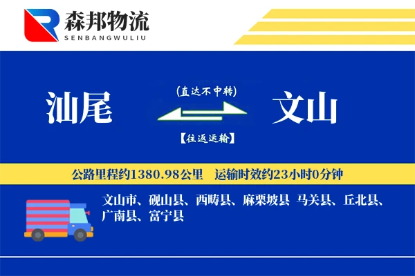 汕尾到文山物流公司