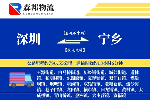 深圳到宁乡物流公司