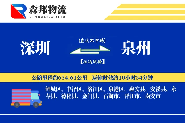 深圳到泉州物流公司