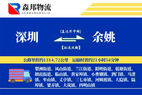 深圳到余姚物流公司