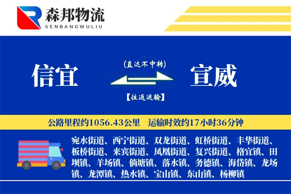 信宜到宣威物流公司