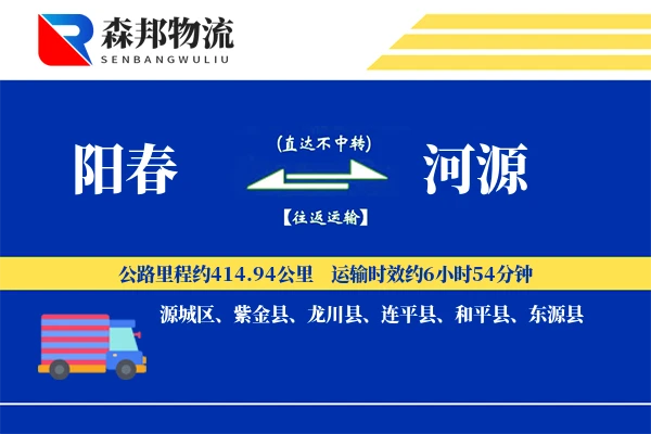阳春到河源物流公司