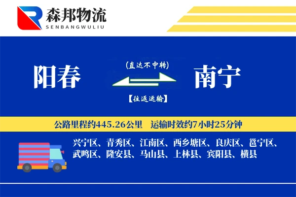 阳春到南宁物流公司