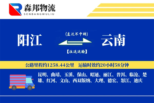 阳江到云南物流公司