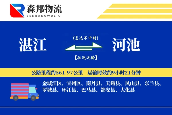 湛江到河池物流公司